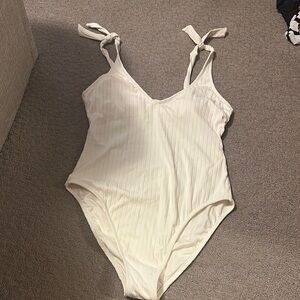 Shade & Shore Cream One Piece Swimsuit Classic Design